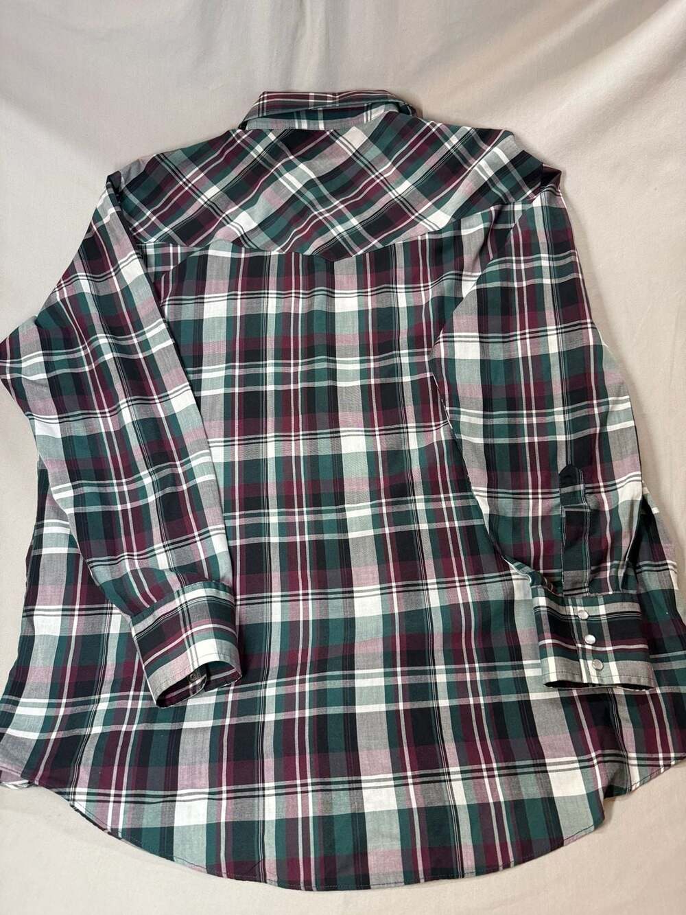 Ely Plains Mens XL Western Pearl Snap Plaid Long Sleeve Cowboy Shirt
